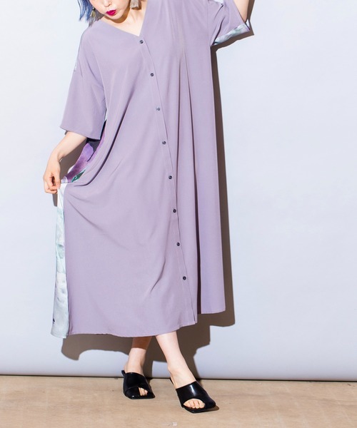 「OSMOSIS」 半袖ワンピース ONE SIZE アイボリー レディース_画像6