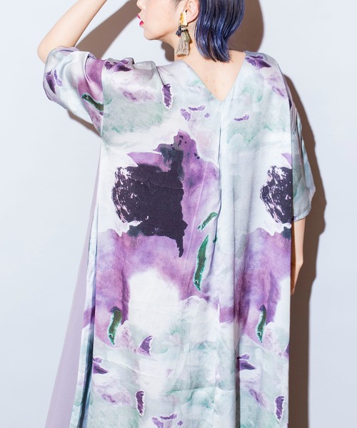 「OSMOSIS」 半袖ワンピース ONE SIZE アイボリー レディース_画像8