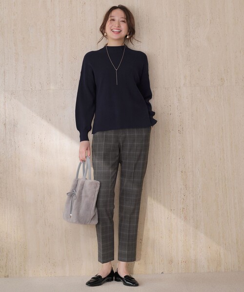 「ANY SIS」 スラックス MEDIUM ネイビー レディース_画像2