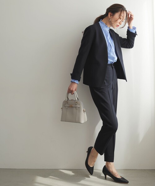 「ANY SIS」 スラックス MEDIUM ネイビー レディース_画像4