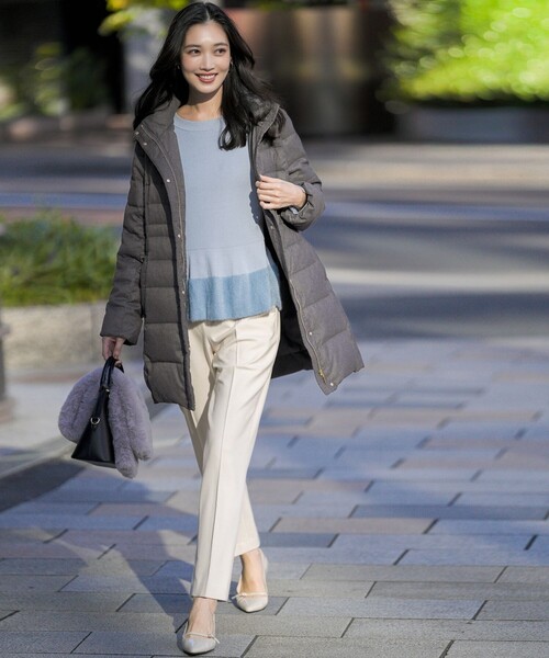 「ANY SIS」 スラックス MEDIUM ネイビー レディース_画像7
