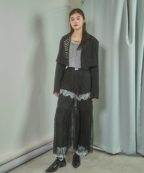 「VIOLETTA」 スラックス M グレー レディース_画像4