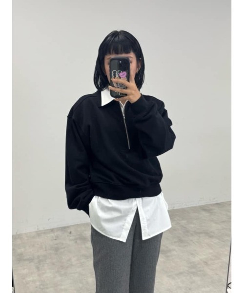 「THROW by SLY」 ジップアップパーカー FREE 杢グレー レディース_画像6