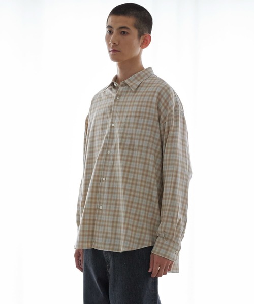 「THOMAS MASON」 長袖シャツ LARGE グリーン メンズ_画像5