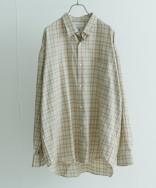 「THOMAS MASON」 長袖シャツ LARGE グリーン メンズ_画像7