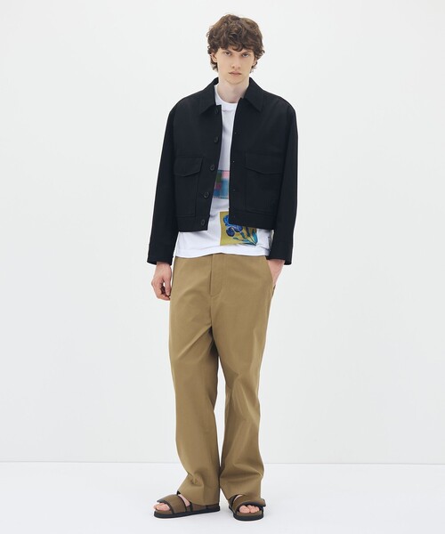 ブルゾン アウター コットンツイル ショートブルゾン メンズの画像