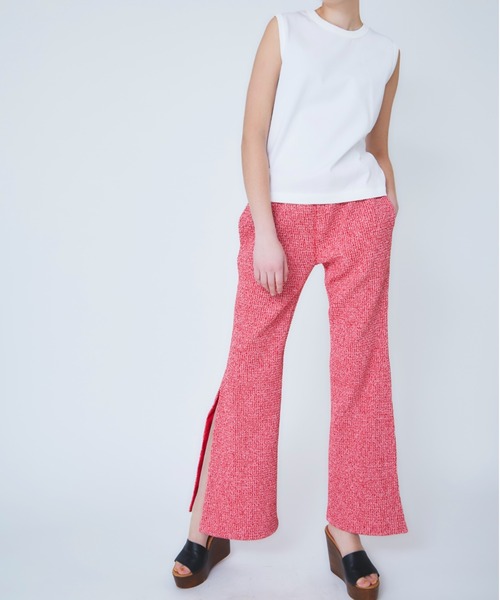 「CINOH」 パンツ 36 レッド レディース_画像5