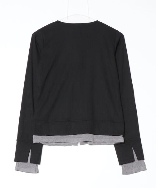 「ROSE BUD」 長袖カットソー ONE SIZE ブラック レディース_画像2