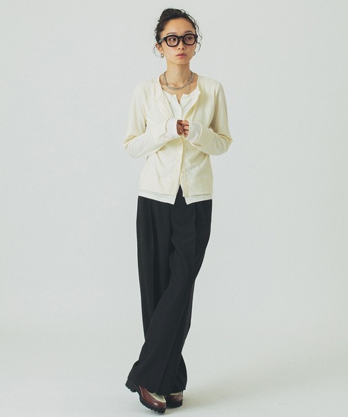 「ROSE BUD」 長袖カットソー ONE SIZE ブラック レディース_画像3