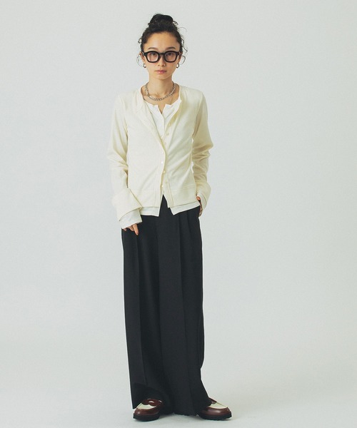 「ROSE BUD」 長袖カットソー ONE SIZE ブラック レディース_画像4