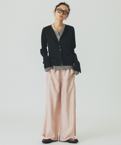 「ROSE BUD」 長袖カットソー ONE SIZE ブラック レディース_画像6