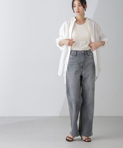 「Healthy denim」 デニムパンツ 25 グレー レディース_画像7