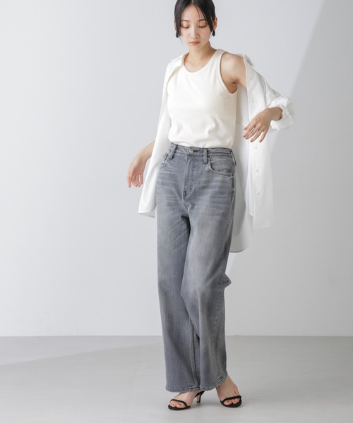 「Healthy denim」 デニムパンツ 25 グレー レディース_画像8