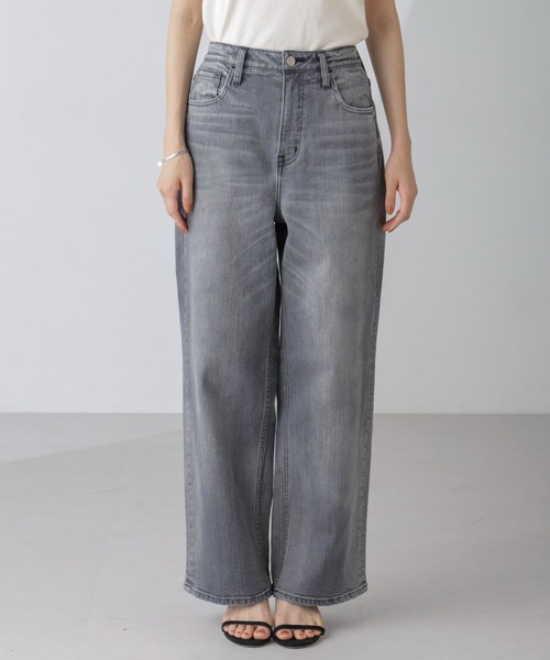 「Healthy denim」 デニムパンツ 25 グレー レディース_画像9