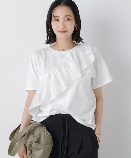 NANO universe（ナノ・ユニバース） tシャツ 半袖 アシンメトリー