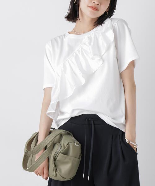 NANO universe（ナノ・ユニバース） tシャツ 半袖 アシンメトリー