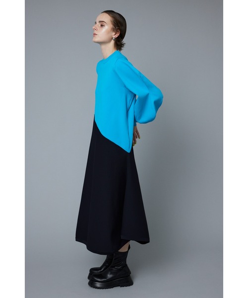 「HeRIN.CYE」 長袖ワンピース FREE ネイビー レディース_画像2