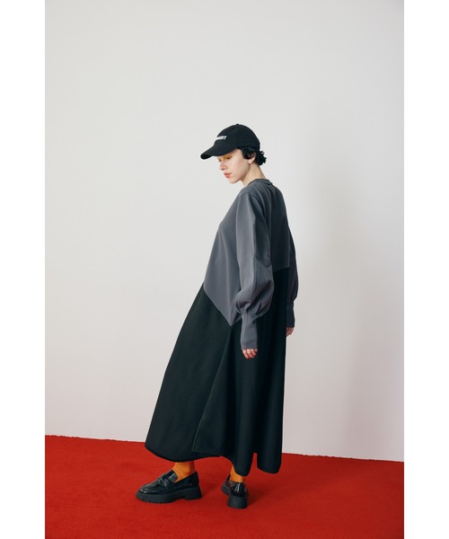 「HeRIN.CYE」 長袖ワンピース FREE ネイビー レディース_画像7