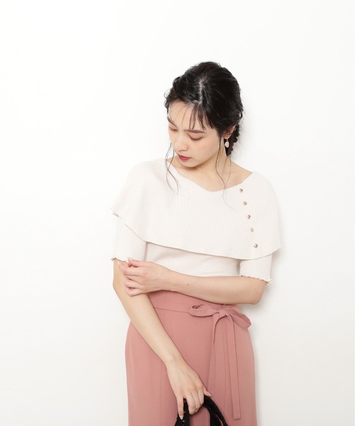 「JILL by JILL STUART」 半袖ニット FREE ブラック レディース_画像4
