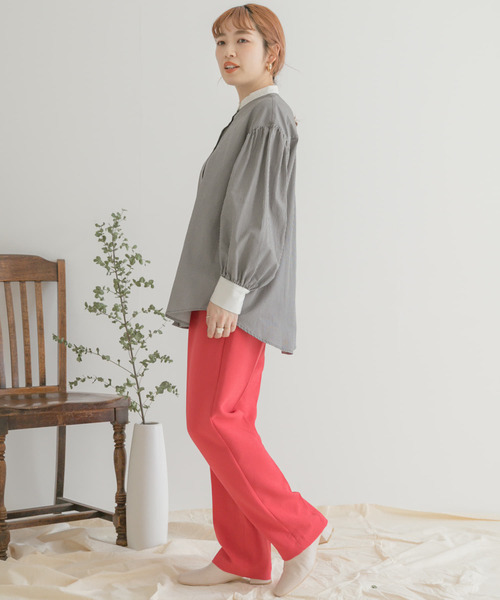 「ITEMS URBANRESEARCH」 長袖ブラウス FREE ブラック レディース_画像2