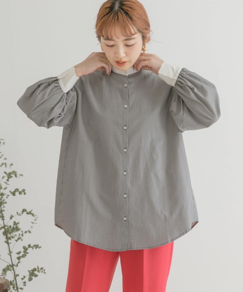 「ITEMS URBANRESEARCH」 長袖ブラウス FREE ブラック レディース_画像9