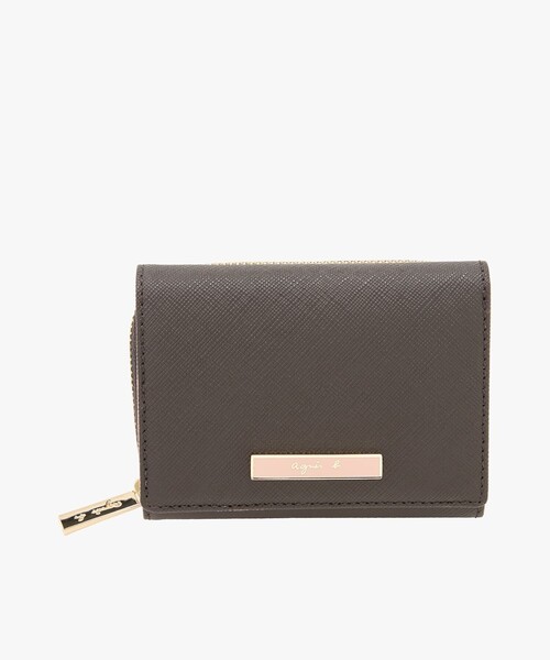 agnes b.（アニエスベー） 財布 レザー 三つ折り ミニ ウォレット