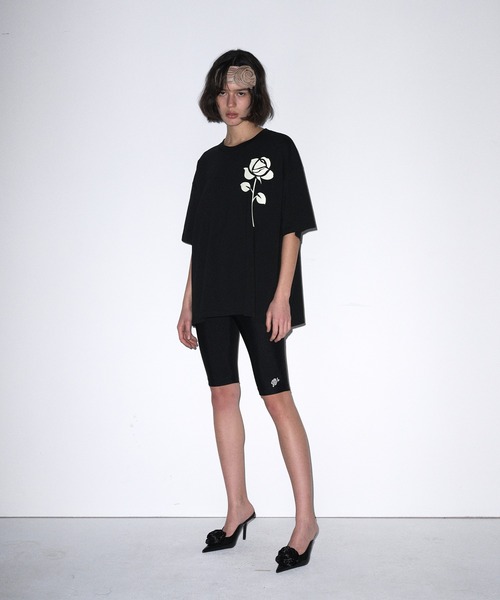 「Mardi Mercredi」 半袖Tシャツ FREE ブラック×ホワイト レディース_画像2