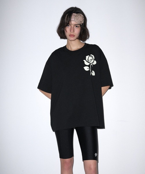 「Mardi Mercredi」 半袖Tシャツ FREE ブラック×ホワイト レディース_画像3