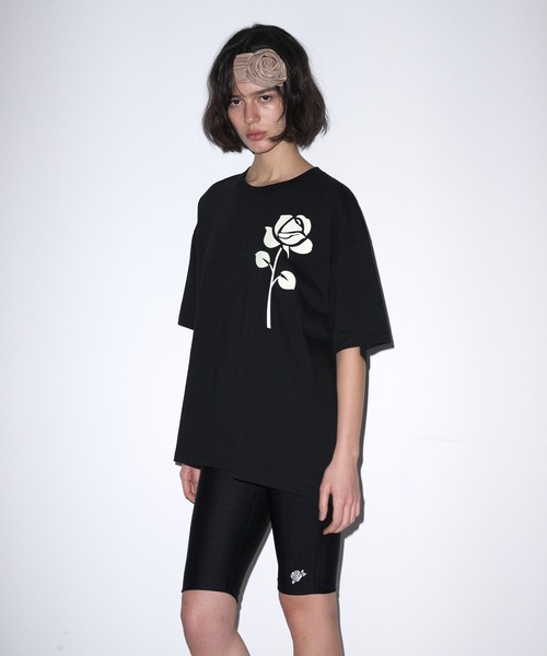 「Mardi Mercredi」 半袖Tシャツ FREE ブラック×ホワイト レディース_画像5
