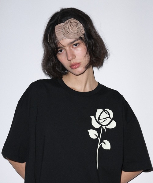 「Mardi Mercredi」 半袖Tシャツ FREE ブラック×ホワイト レディース_画像6
