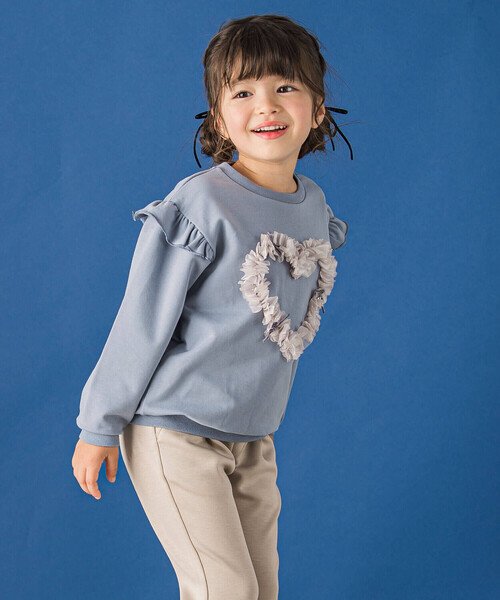 「BeBe Petits Pois Vert」 「KIDS」長袖カットソー 120cm ブルー キッズ_画像3