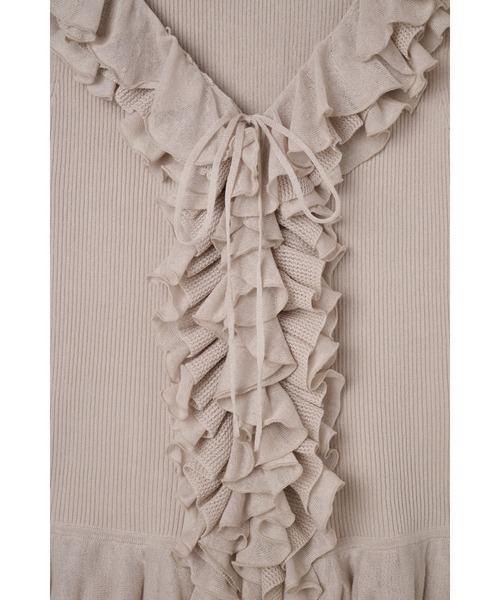 Her lip to ニット セーター Layered Ruffle Knit Top レディース