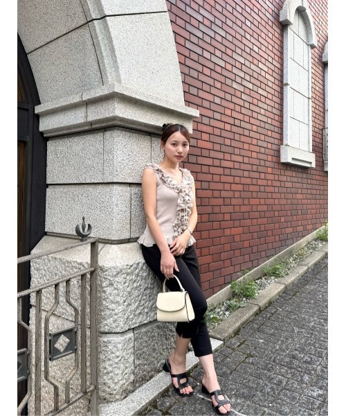 Her lip to ニット セーター Layered Ruffle Knit Top レディース
