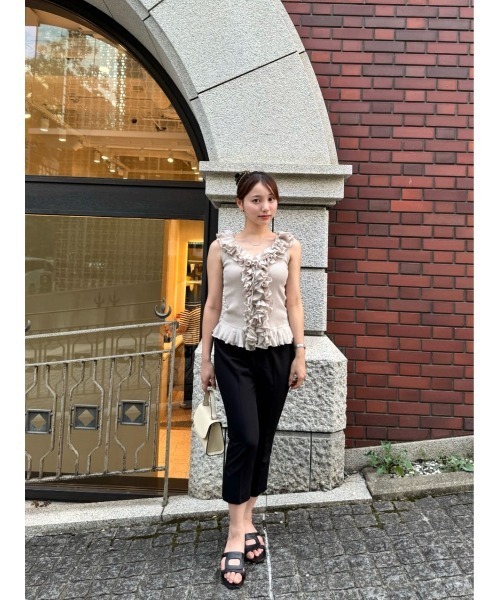 【最終値下げ！】Layered Ruffle Knit Top Her lip to ニット セーター Layered Ruffle Knit Top レディース
