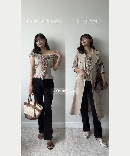 Her lip to ニット セーター Layered Ruffle Knit Top レディース