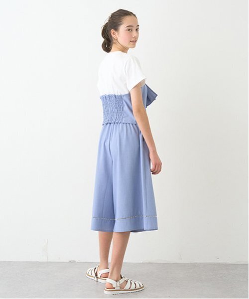 「pom ponette junior」 「KIDS」クロップドパンツ - ブルーグレー キッズ_画像4
