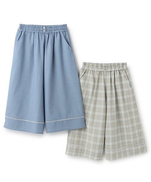 「pom ponette junior」 「KIDS」クロップドパンツ - ブルーグレー キッズ_画像5