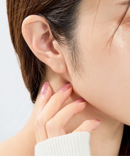 ピアス K18 ダイヤモンド0.10ct ピアス レディースの画像