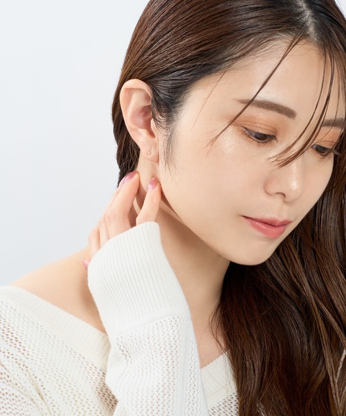 ピアス K18 ダイヤモンド0.10ct ピアス レディースの画像