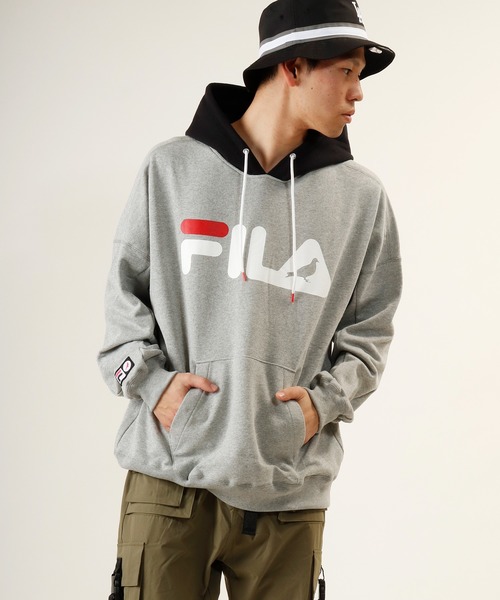 FILA HERITAGE（フィラヘリテージ） パーカー × STAPLE」ダブルネーム