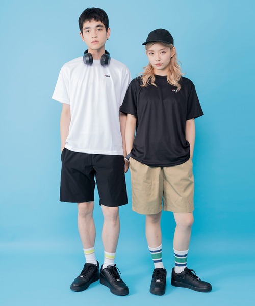 FILA フィラ テニスウェア 半袖Tシャツ VM5620ブラック メンズM新品 FILA（フィラ） tシャツ 速乾 吸汗速乾 ワンポイント ブランド ロゴ