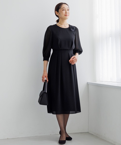 form forma ワンピース 「洗える」「喪服・礼服」シフォンロング