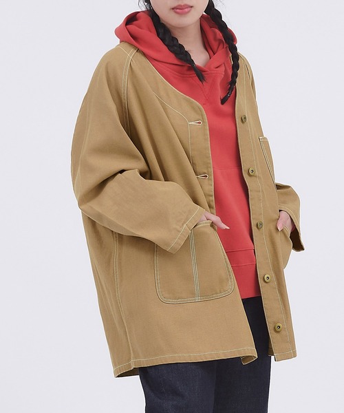 Dickies（ディッキーズ） ノーカラーコート コート コットンツイル 