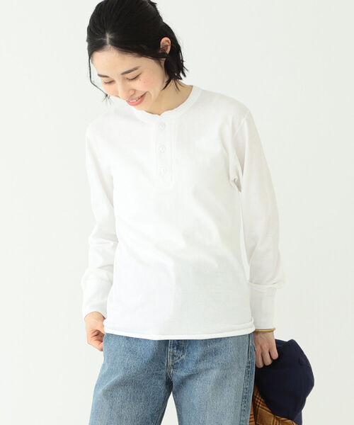 tシャツ Tシャツ Healthknit × BEAMS BOY / 別注 ヘンリーネック ロングスリーブ