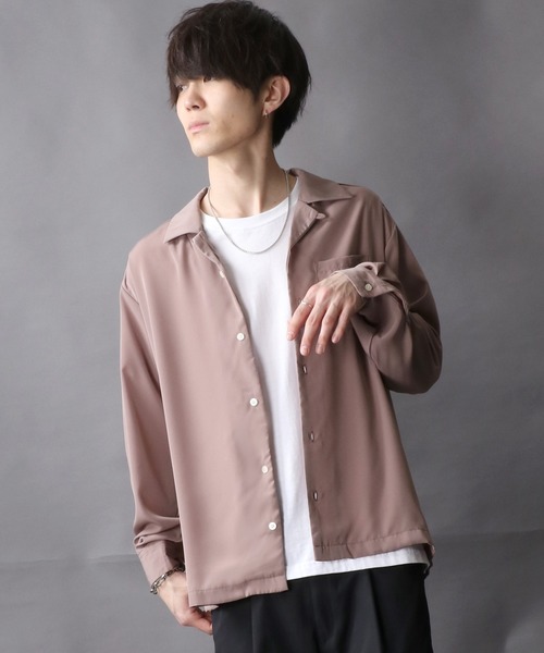 SITRY（シトリー） シャツ Silky Drape Open Collar Shirt/シルキー