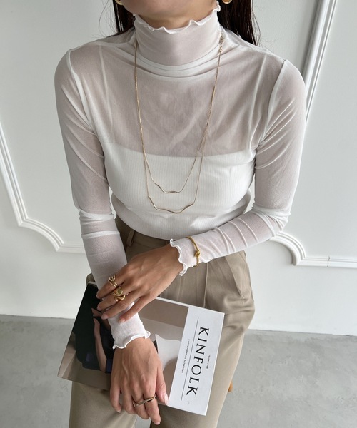 トップス 70hachi tシャツ メロウハイネックシアーTOPS レディース : ZOZOTOWN