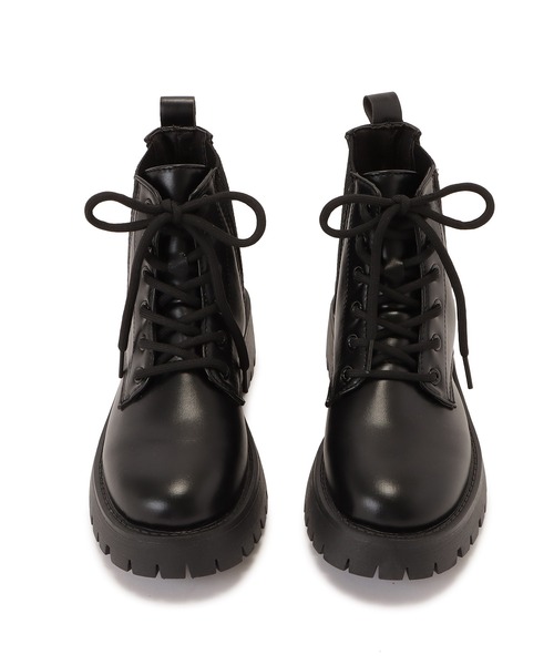 大人気完売レアECO-LEATHER サイドゴア ショートブーツ黒 レイン対応】サイドゴアショートブーツ(R9018) （ブラック