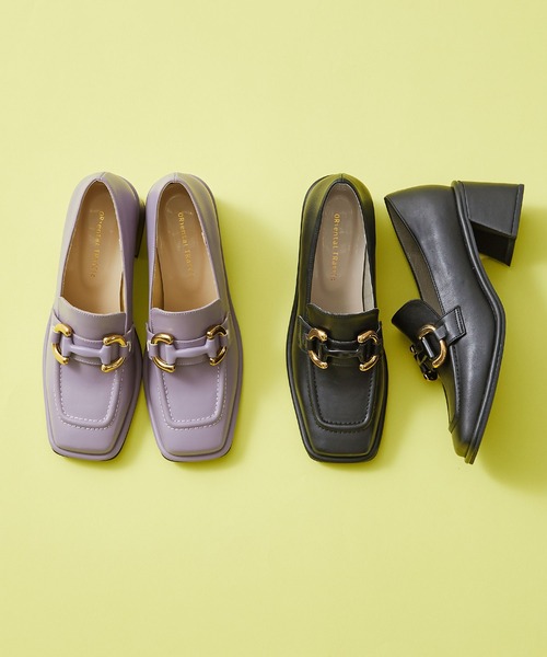 ORiental TRaffic ローファー ワイドスクエアトゥヒールローファー