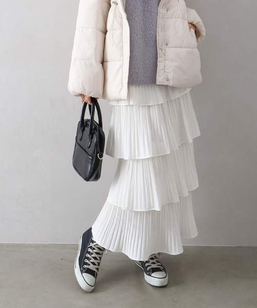 ホワイトフリルロングスカート 楽天市場】レディース スカート フリルティアードスカート フリル