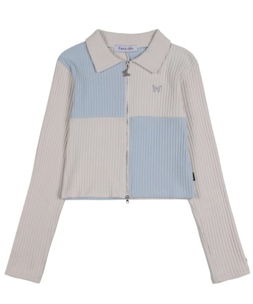 tシャツ A'GEM/9 × .kom「 FANCY CLUB/ファンシークラブ」PATCHWORK CUTTING COLLAR ZIP-UP/パッ FANCY CLUB tシャツ A'GEM/9 × .kom「 CLUB/ファンシークラブ
